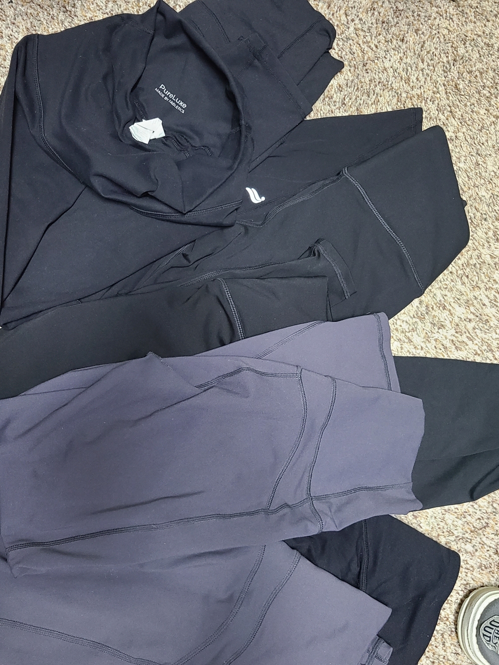Fabletics Black and Charcoal Leggings Set Bundle Of 7